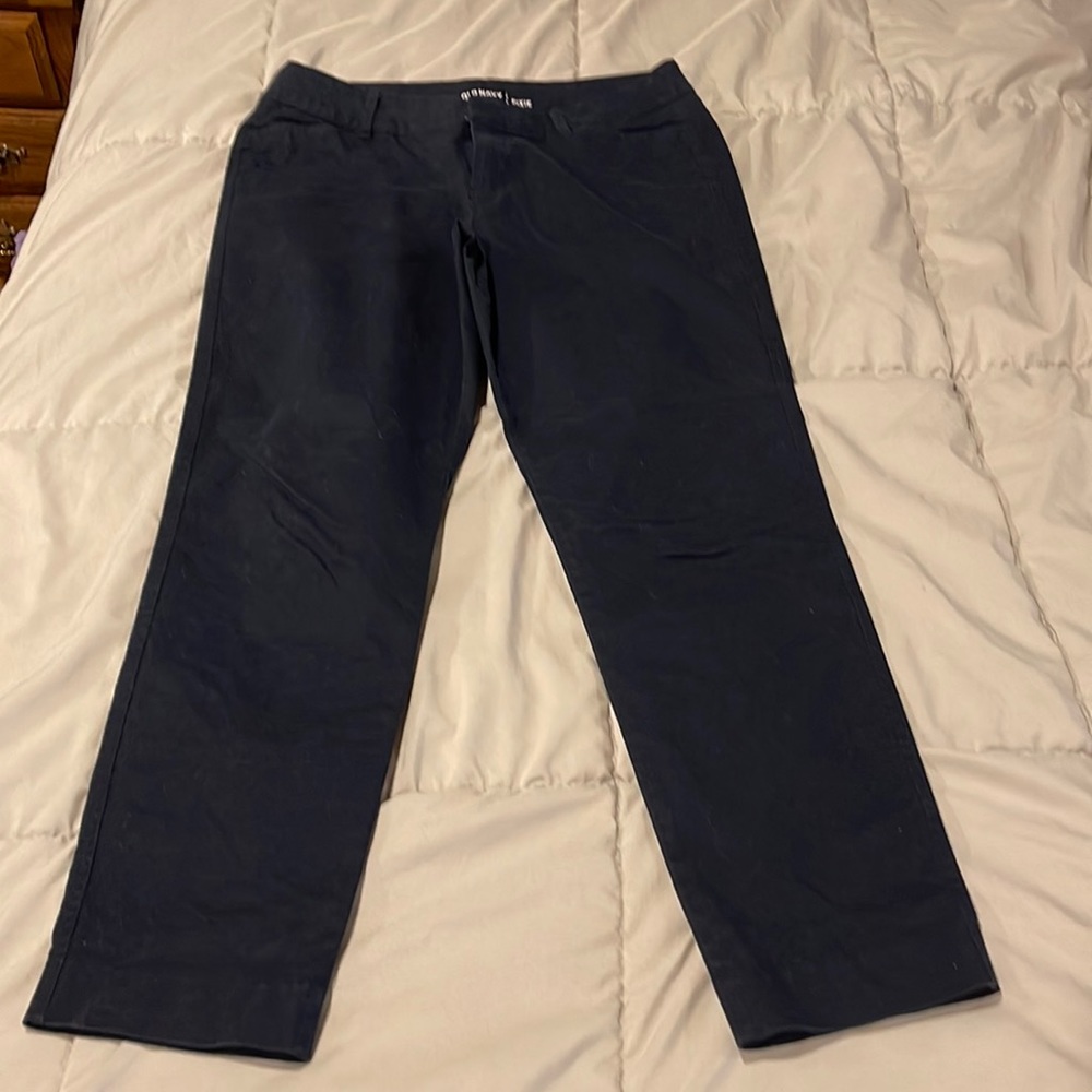 Old Navy, pixie chino pants. Blue, size 6 regular.